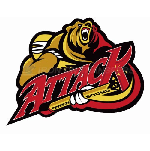 Owen Sound Attack Iron-on Stickers (Heat Transfers)NO.7370